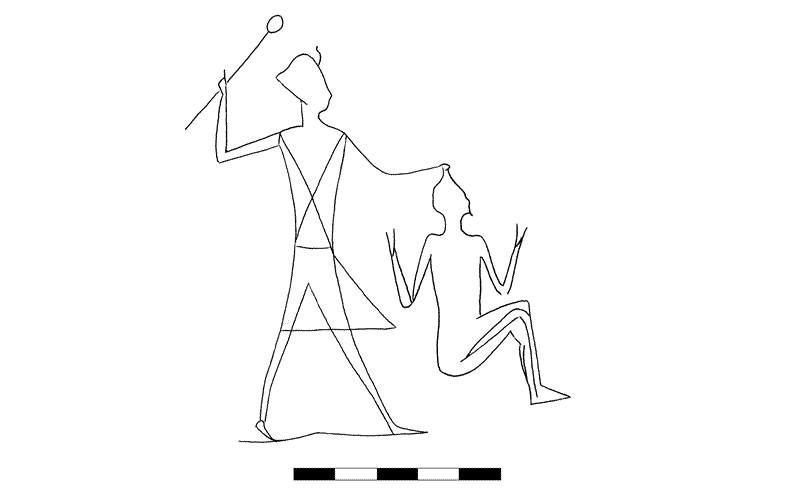 Figure 2 The smiting scene from the “Seth Site” in the Wadi Magar.