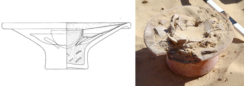 Figure 13 Heating apparatus from within the rectangular dry-stone structure at Abu Ziyar.